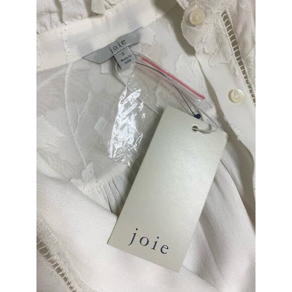 JOIE Adel B White Eyelet Lace Long Sleeve Cotton Dress US SMALL NWT $378 - Picture 15 of 16